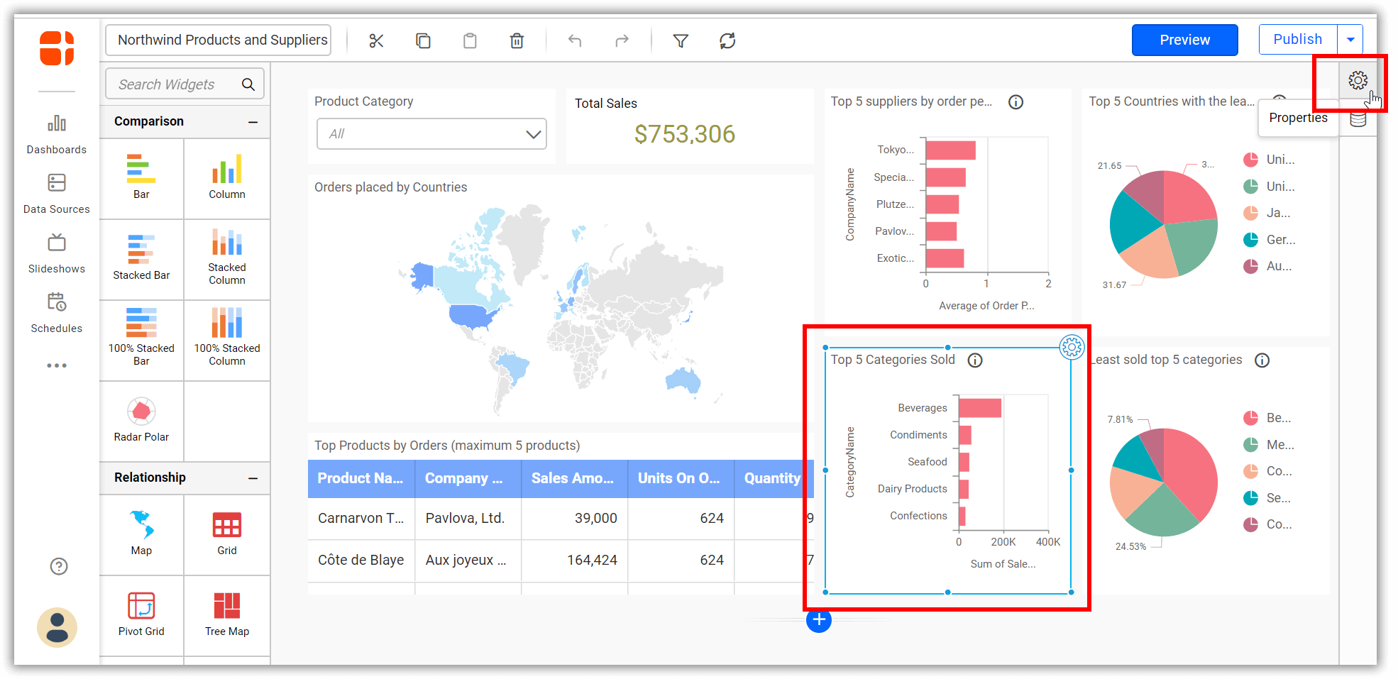 Click properties option