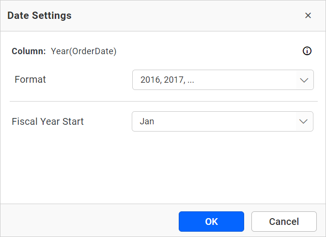 Custom Date Dialog Box