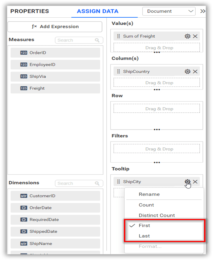 First and Last Option