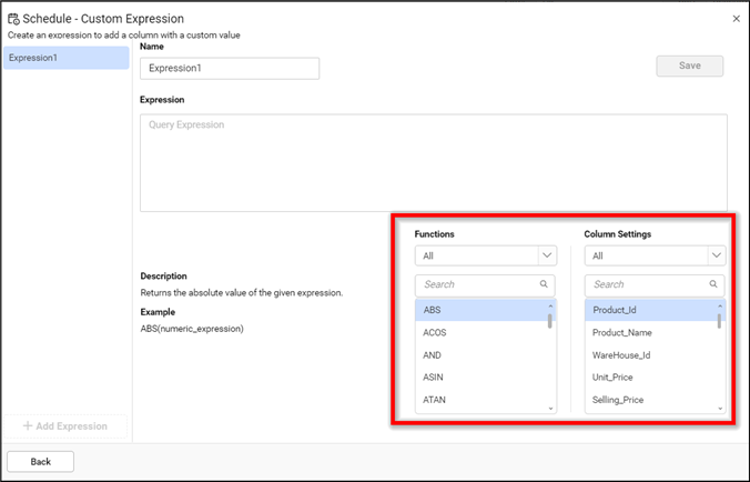 Expression-function-columns