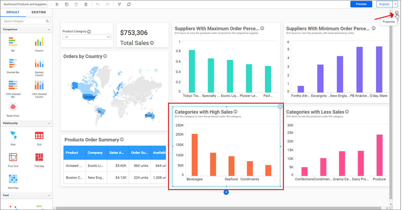 Click properties option