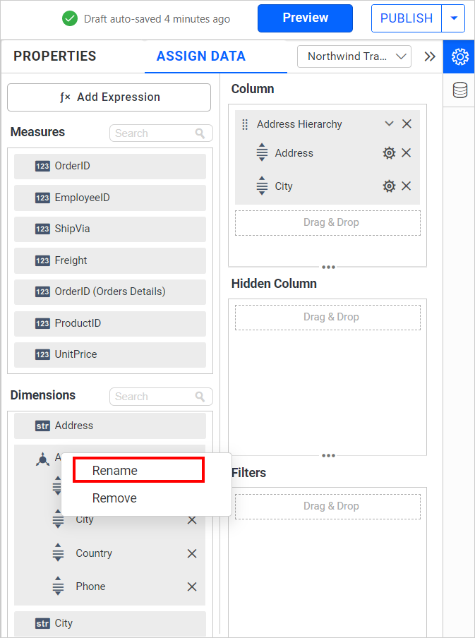 Custom Hierarchy Rename