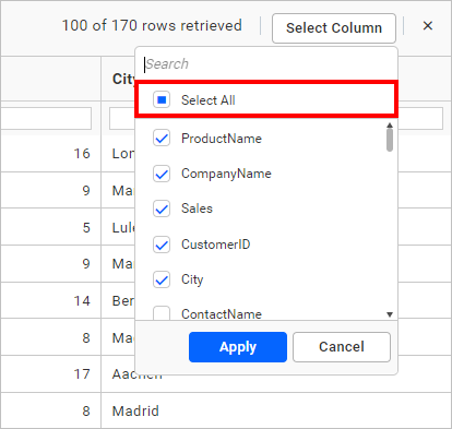 Select all columns