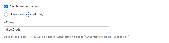 Webhook API key Authentication