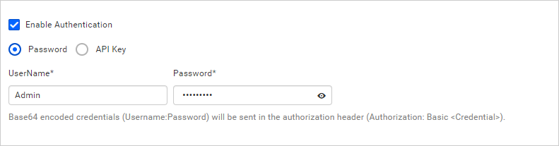 Webhook Password Authentication