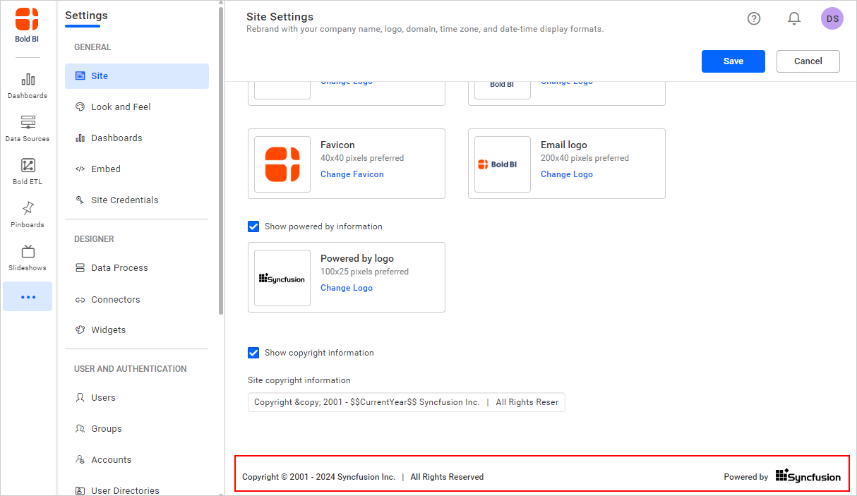 Copyright and Poweredby