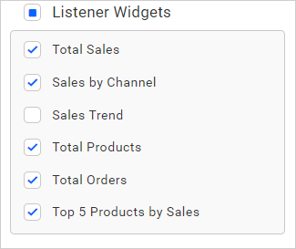 Listener widget