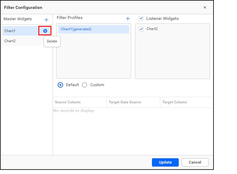 Remove Master Widget