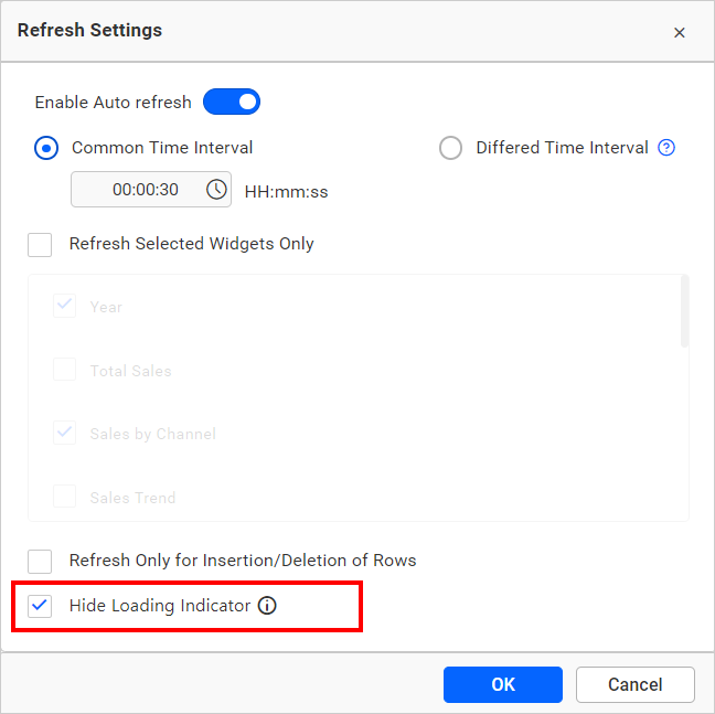 Hide loading indicator