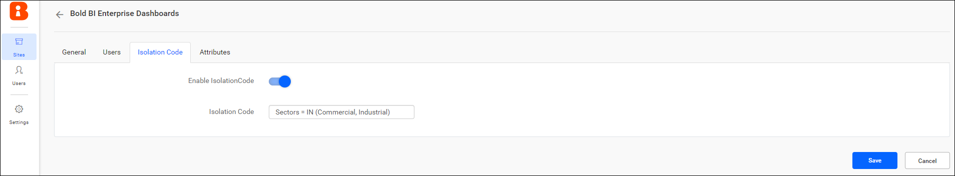 Apply Isolation Code