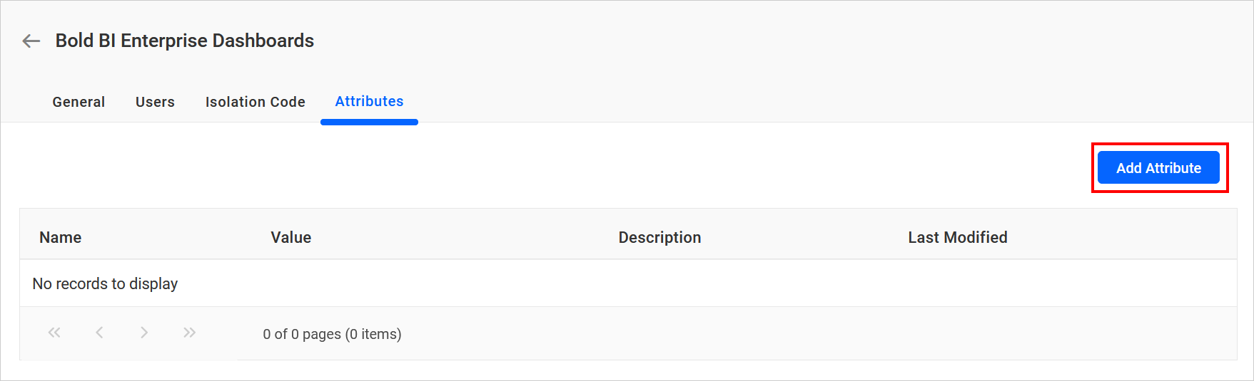 Site Level Add Custom Attribute Button