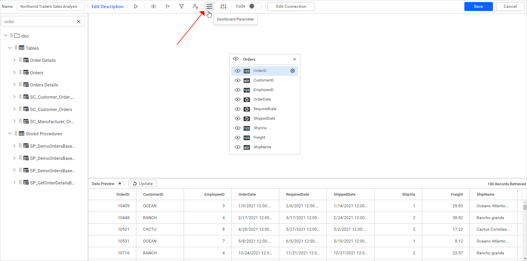 Dashboard Parameter icon