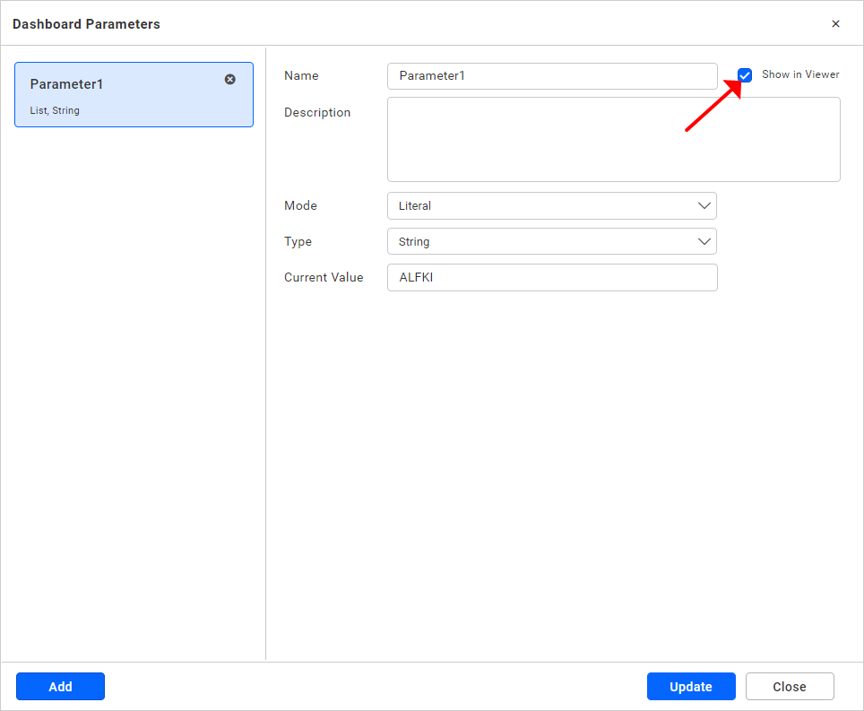 Show in viewer option