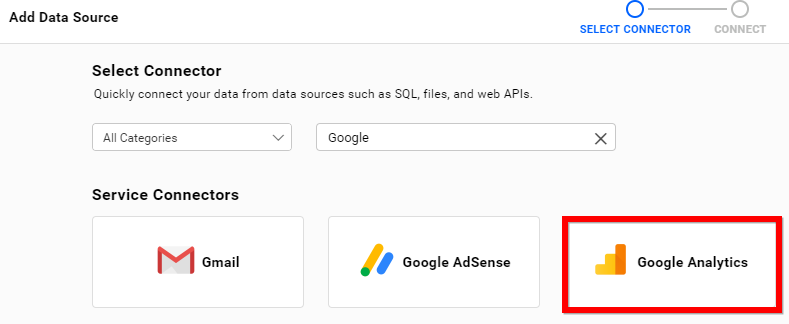 Choose data source from server
