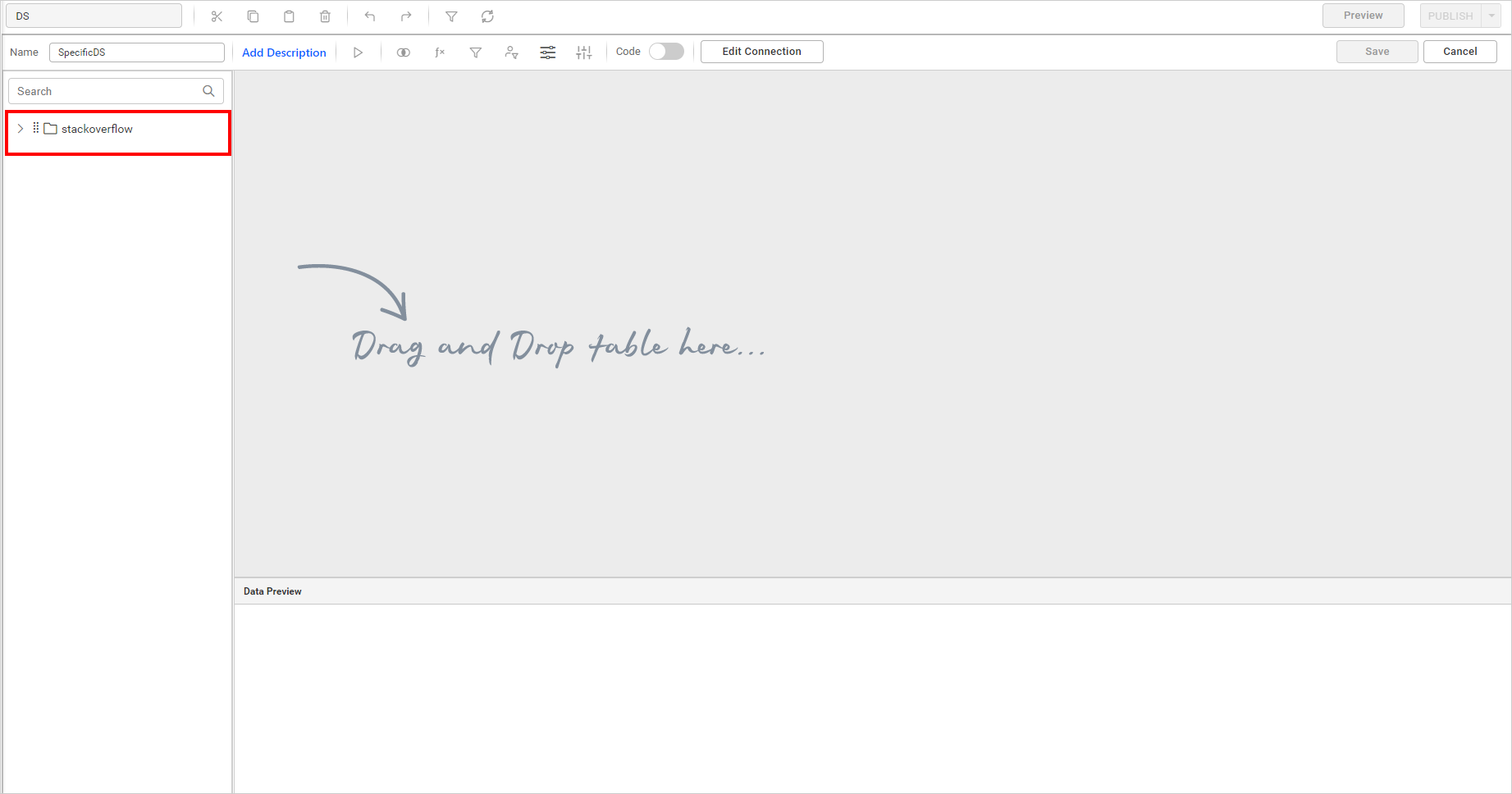 Tree view specific dataset