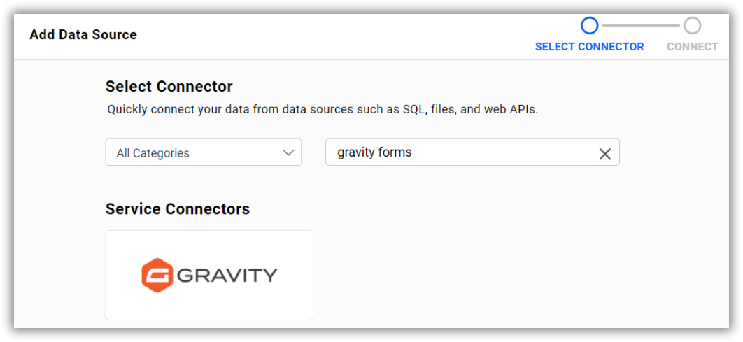 Choose data source from server