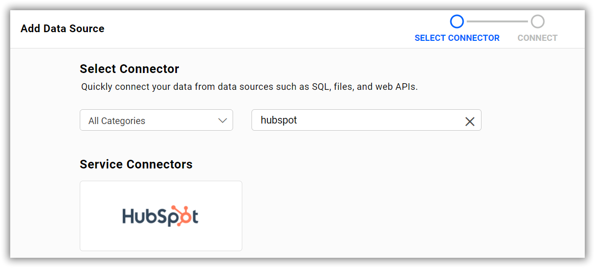 Choose data source from server