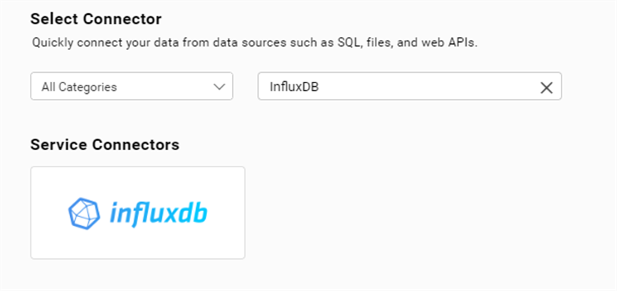 Choose data source from server
