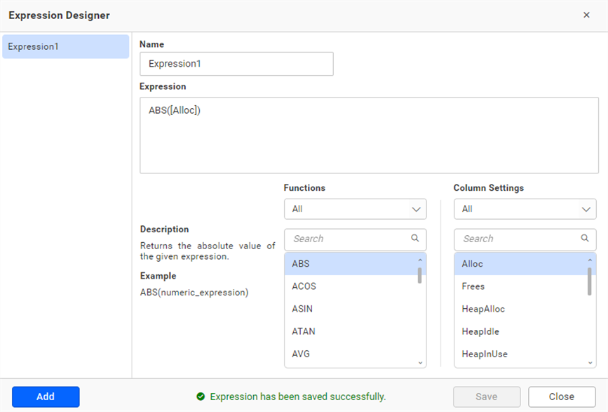 InfluxDB Expressions