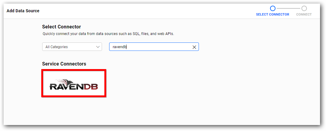 Choose data source from server