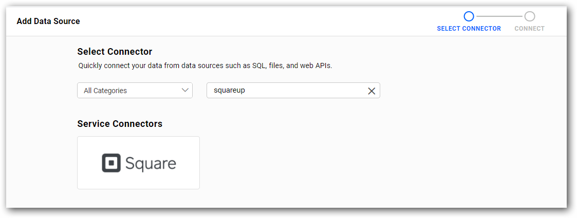 Choose data source from server