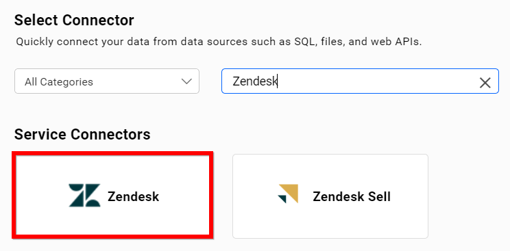 Choose data source from server