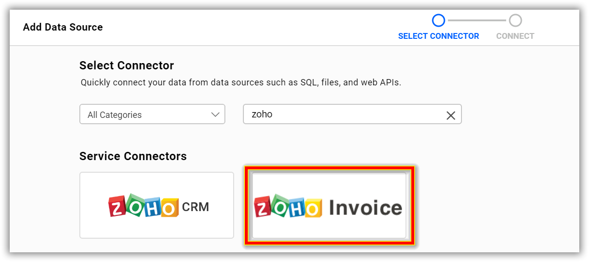 Choose data source from server