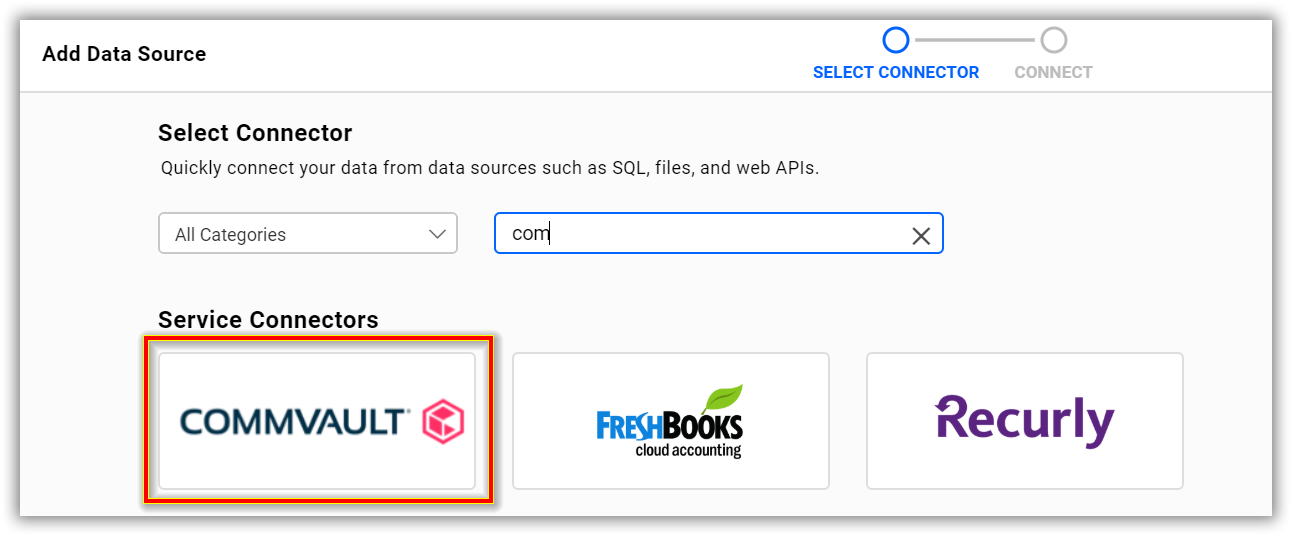 Choose data source from server