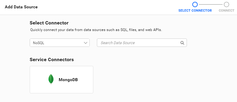 Choose data source from server