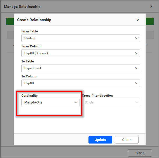 Relation Many to One