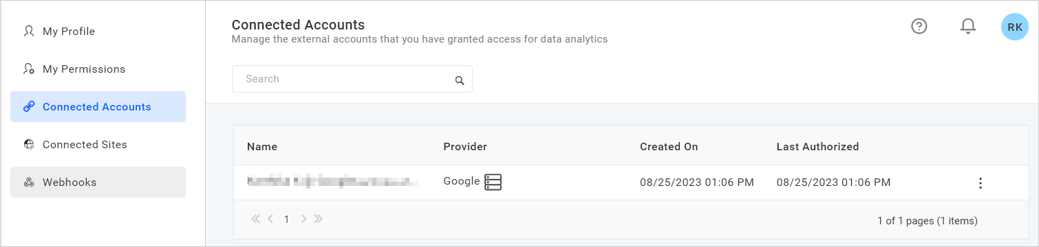 Connected account features icon
