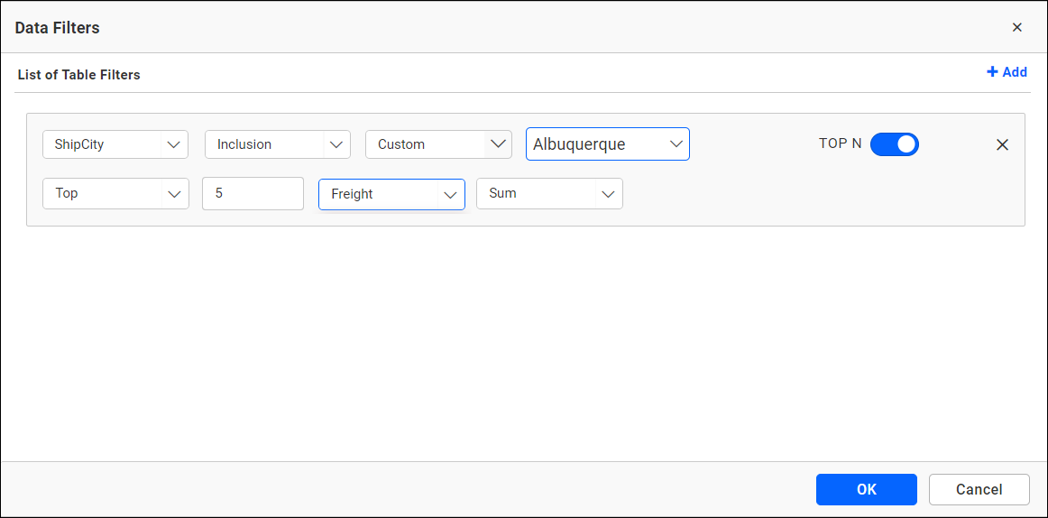 Dimension with Top N