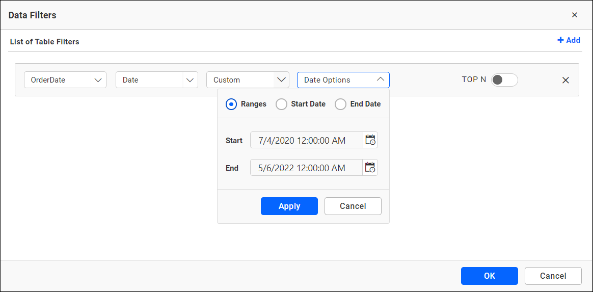 Example date time column