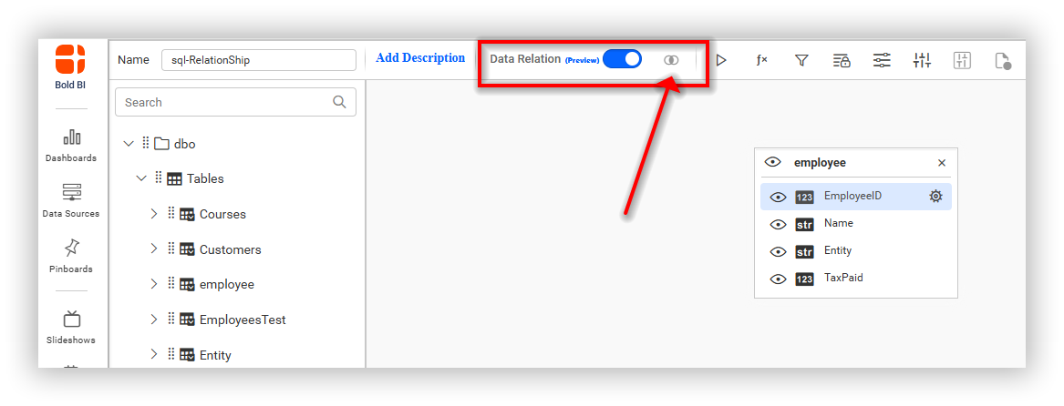 Relation single table