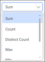 Select aggregation type