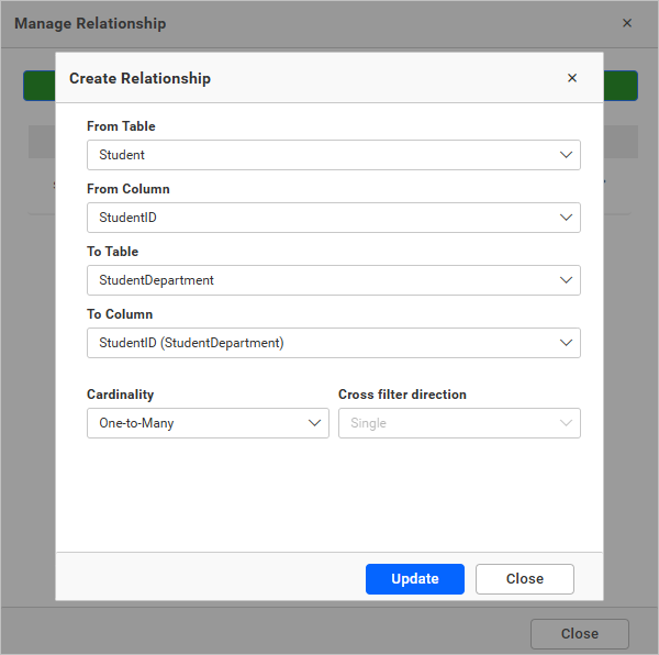 Relation Bridge table 1