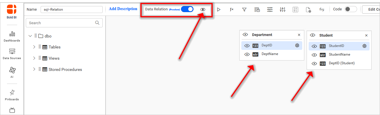Relation double table